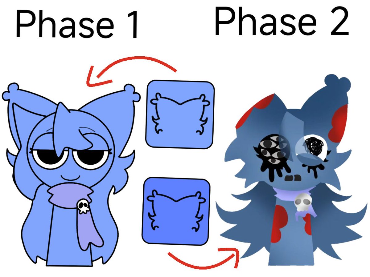 Xinxinrsgd's tweet photo. #sprunki #OC #set These are some settings of my oc💙💜💀 https://t.co/8pa0Di8Tto