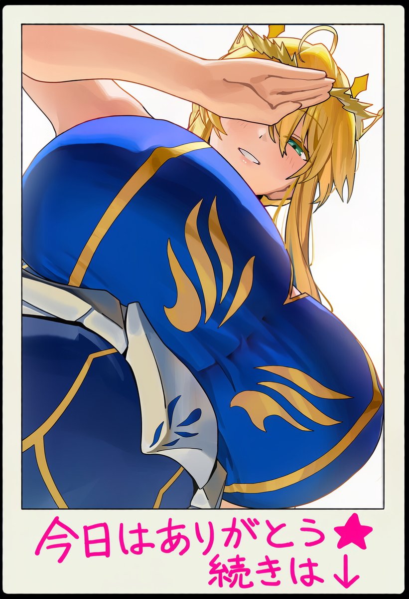 TakoTama02's tweet photo. アルトリア・ランサー (1/2)                                                                                                                                                                                                                                                                                    SFW original anime-style art.