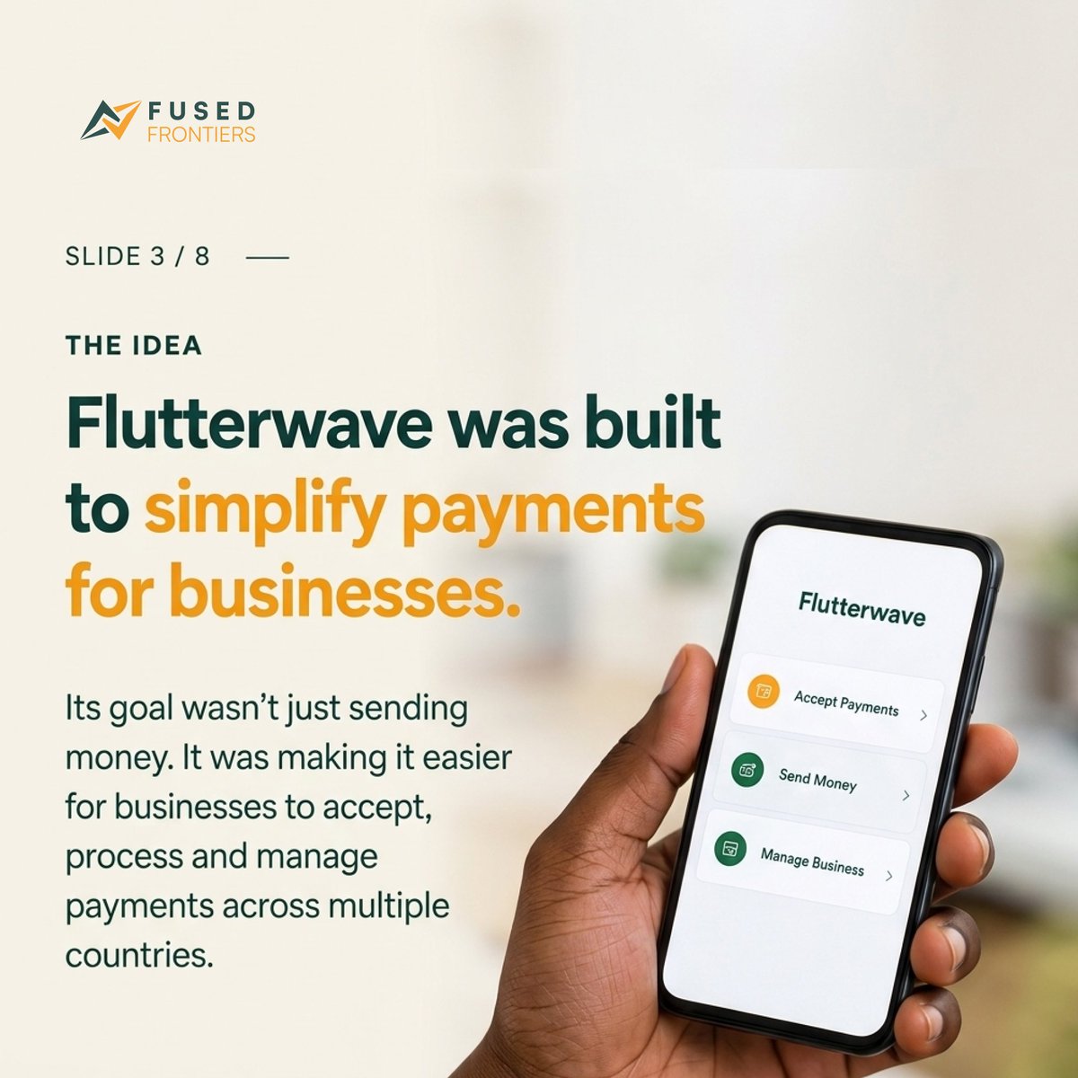 fusedfrontiers's tweet photo. Flutterwave helped simplify cross-border payments, showing how innovation can remove barriers and connect businesses. 

At Fused Frontiers, we believe impactful technology solves real problems.

 Which Nigerian tech company has made the biggest impact beyond our borders? https://t.co/92i8Yiqwm8