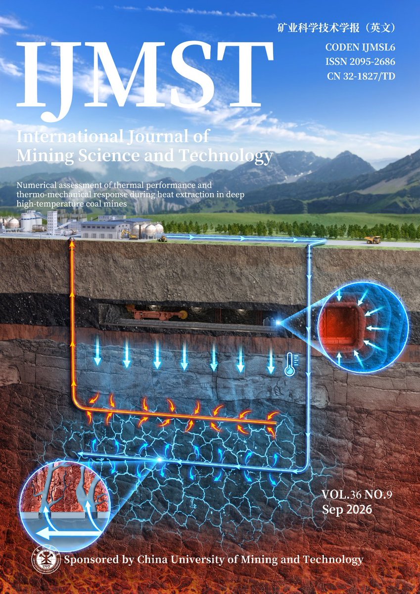 IJMSTjournal's tweet photo. 📚📚Latest issue9, 2026 of IJMST is now available online:
https://t.co/QR1krInQs4
Welcome to follow and subscribe to IJMST to get timely access to the most cutting-edge academic papers!
#RockMechanics #Coal #Geomechanics #CoverArticle #IJMST #Mining https://t.co/hWao8IggjG