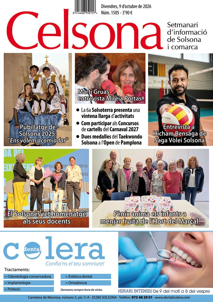 JosepMariaBores's tweet photo. Bon dia, el Celsona calentó s'està repartint. El trobareu a les bústies dels subscriptors, a les llibreries i a la majoria de comerços i empreses del Solsonès. Gaudiu-lo!. #celsona #solsona #premsacomarcal https://t.co/ePoWxHIpYn