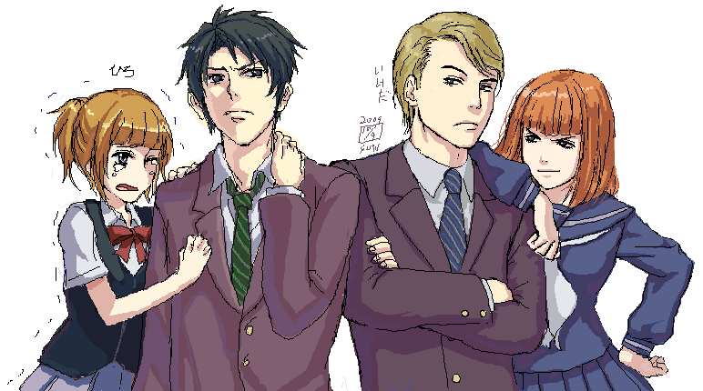 hyppoh91's tweet photo. like come the fuck on look at them they're so cool and cute and sweet and lovely i want this version of umineko instead https://t.co/ygMi3axHo5
