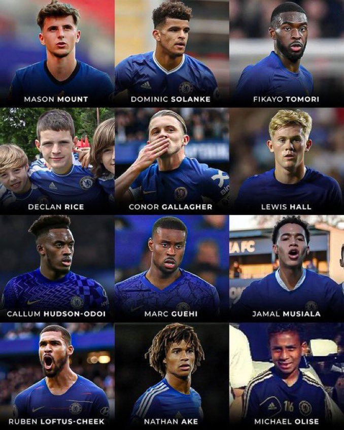 1drizzzz's tweet photo. Chelsea obviously have the best academy in Europe for producing so many future stars.

 Almost all top players in football have passed through Chelsea at some point. https://t.co/EwoyrMrfg1