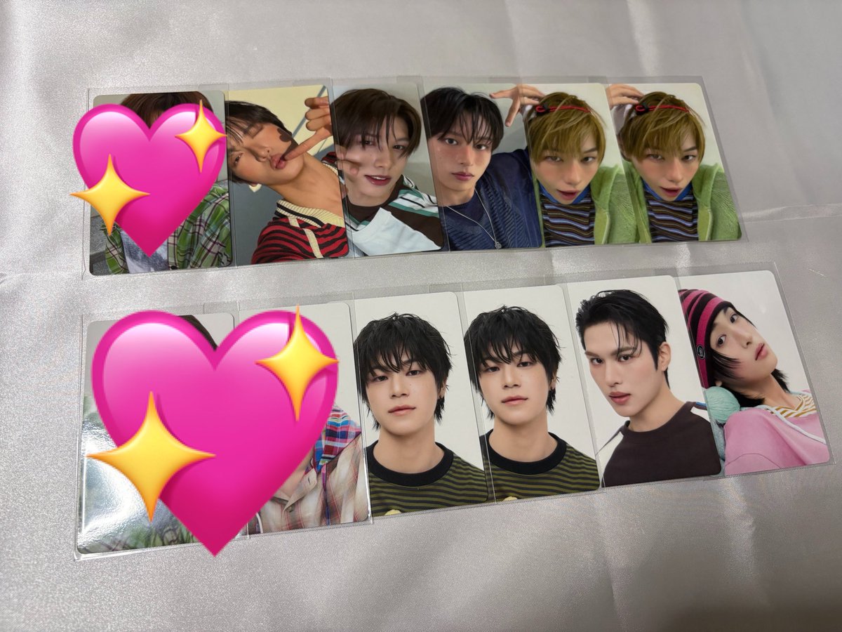 mnk1123_'s tweet photo. KO1KEYZ トレカ 交換

【譲】画像1〜2枚目

【求】加藤、矢田
画像3枚目 💖がついているもの

郵送のみ🙆🏻‍♀️
お気軽にお声掛けください！ https://t.co/i8ilGi7tgV