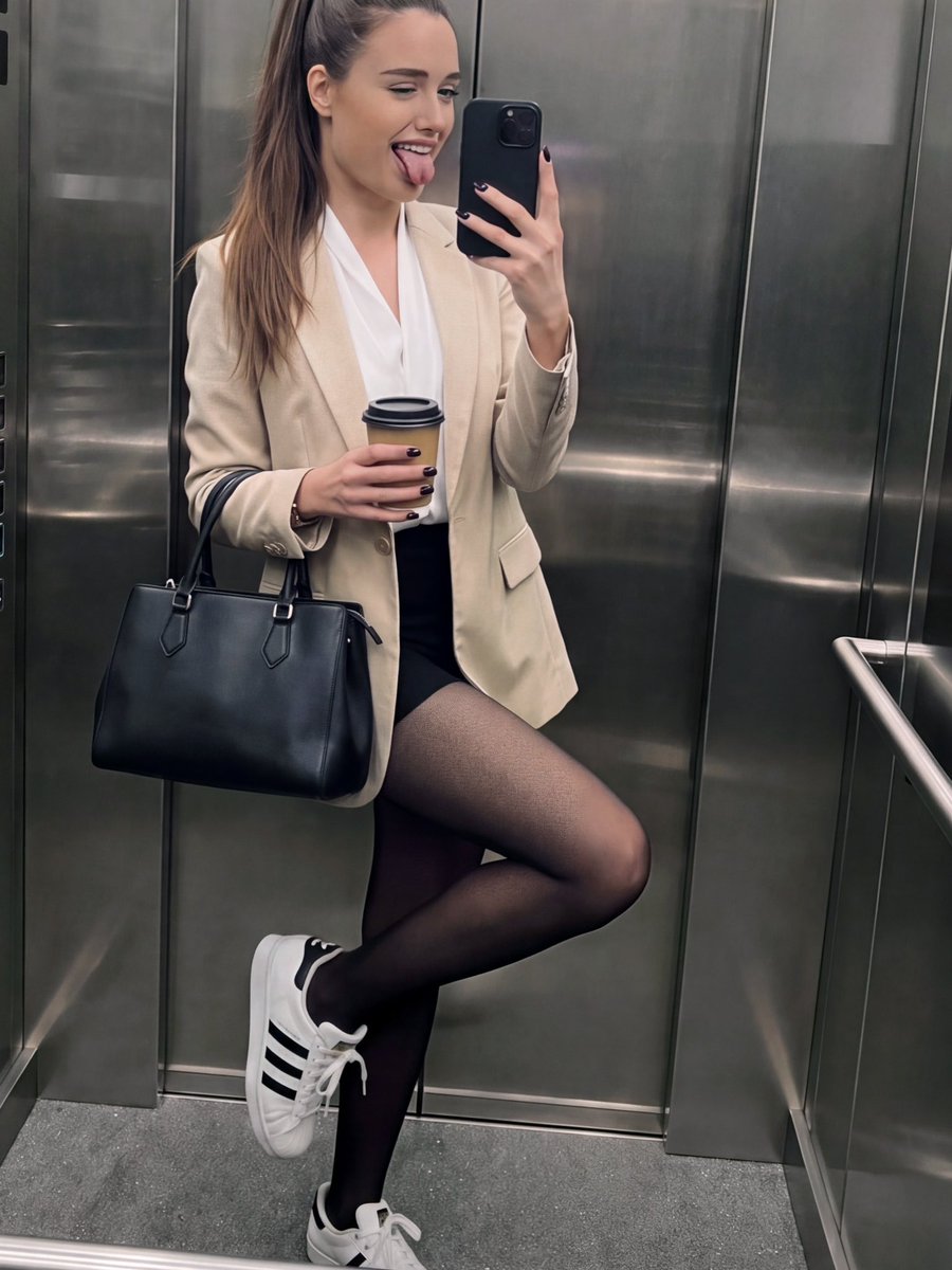 Juli_Aileen_Ber's tweet photo. Happy Friday! ☕️🖤✨
If nobody brings me coffee, I guess I’ll just have to get it myself… 😉😛 
My outfit and I are ready for the weekend! And sorry about the last picture! 😂 https://t.co/zXtt8Xxik9