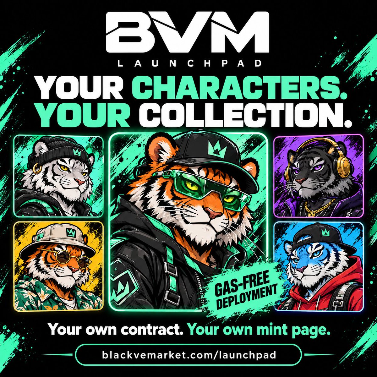 BlackVeMarket's tweet photo. Building a PFP collection, an art drop or a membership project?

BVM Launchpad is open to new creators.

Tell us what you’re working on and where you need help.

Your own collection starts here:

https://t.co/RSrO4ZjzJa https://t.co/yBWiT2TgJQ