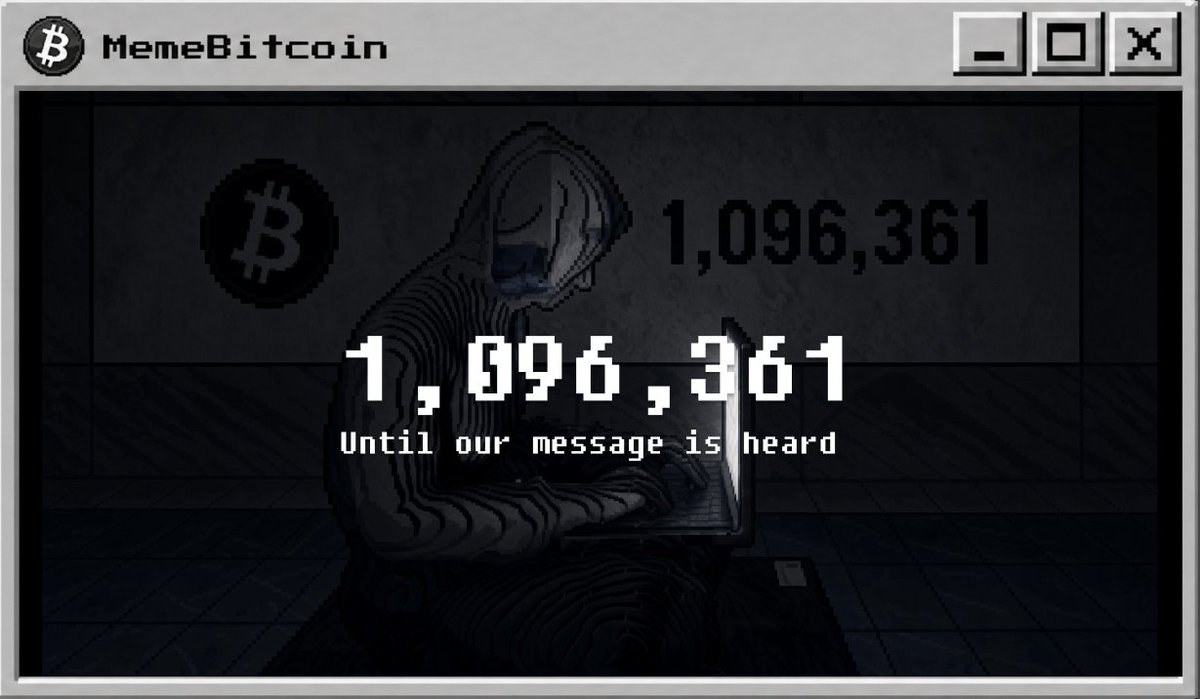1096361BTC's tweet photo. Until our message spreads to everyone in the crypto community

Until our message reaches the founder, Satoshi

We will not stop.

1,096,361 https://t.co/tYCCjcRLHV