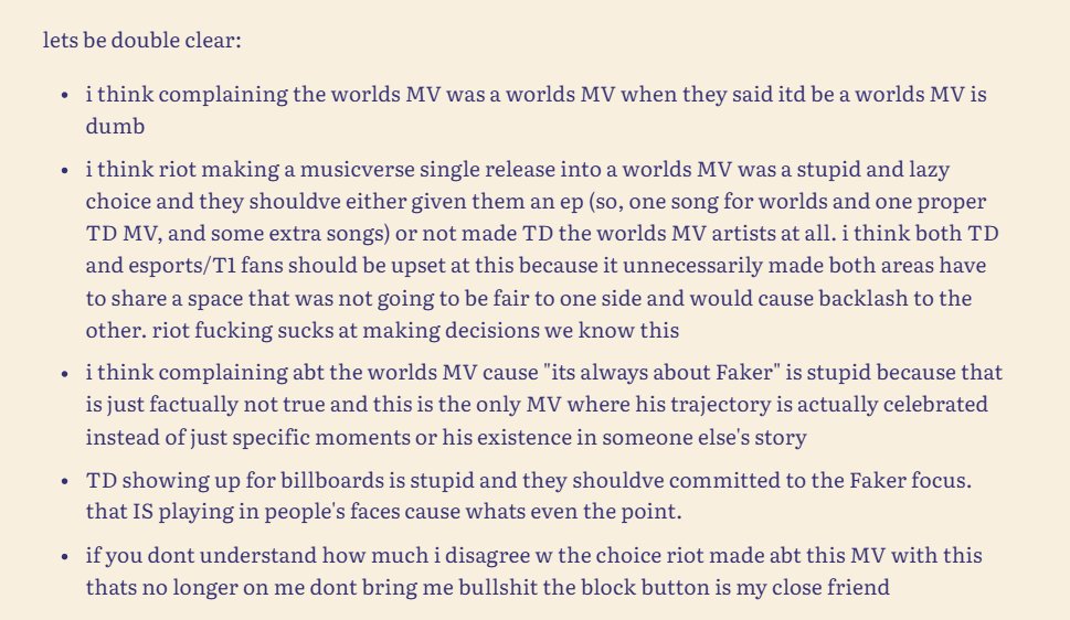 bunnitsuki's tweet photo. @SaveAHorseBuck i dont really have interest in discussing this but just so we understand what my perception of this whole fiasco is im putting it here too. as faker fan i enjoyed the mv and song a lot, as a general player and fan of the fictional bands i think riot fucked up on both ends https://t.co/YrKghrlrPL