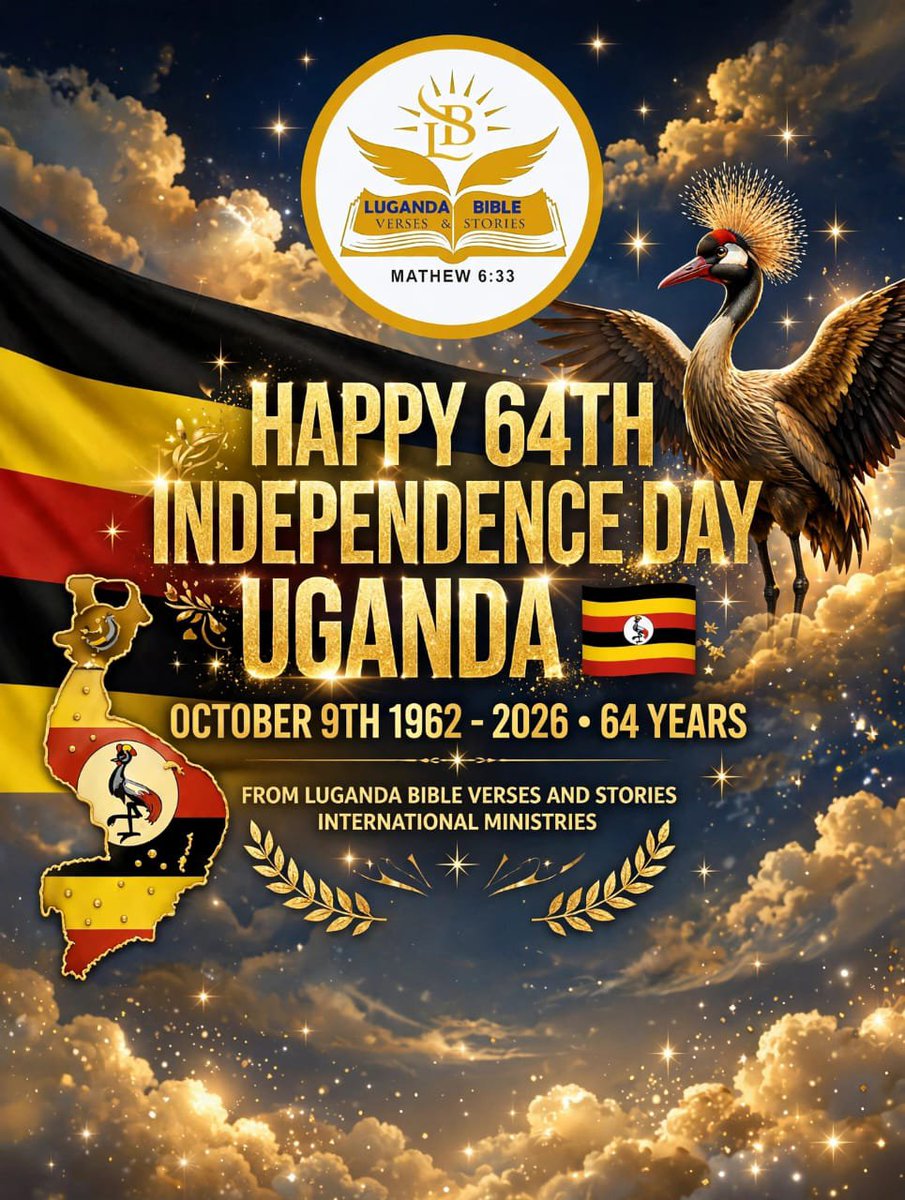 Nakamattextina's tweet photo. Uganda 🇺🇬 the Pearl Of Africa (POA).
Happy independence to Ugandans Abroad. 
#LBVS #IndependenceDay #UgandansLivingAbroad #64years https://t.co/QBLLWjlrE6