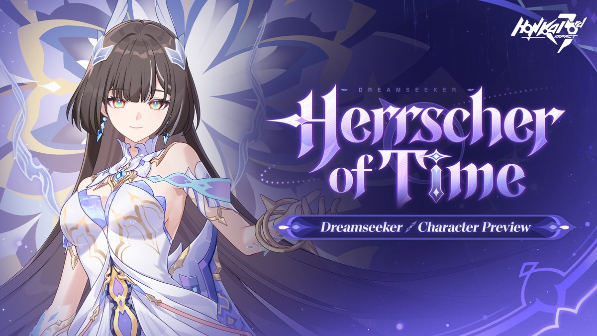 HonkaiImpact3rd's tweet photo. New S-rank Battlesuit "Herrscher of Time" for Dreamseeker Trailer
>>> https://t.co/KHzC0jnz2W

"I was once the color of night. Now, I walk alongside others. For this fledgling future, I will pause for all that we call the past and present, a thousand times over."

#HerrscherOfTime
#HonkaiImpact3rd