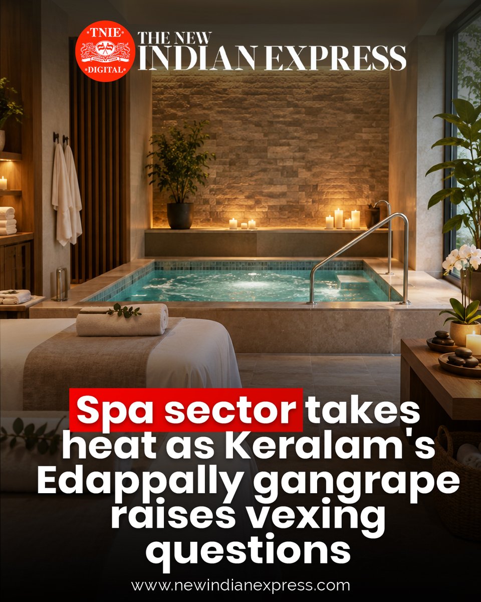 xpresskeralam's tweet photo. In the state capital, earlier this year, the corporation identified 17 of 137 spas and wellness centres operating without valid licences, @AbhiramiAnlxup writes.

🔗https://t.co/MM7lXgv8rD

@PrabhuChawla @TheKeralaPolice #Spa #Police #Keralam https://t.co/hKg7dgek72