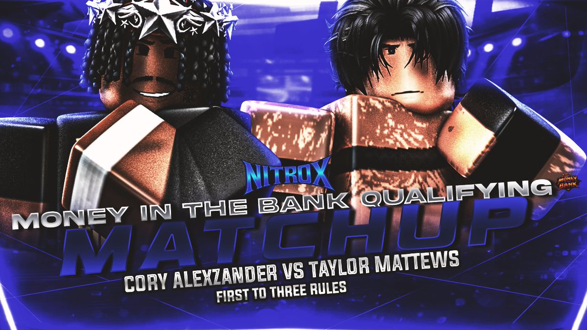 GSW_ROOBLOX's tweet photo. AFTER LOOSING HIS WORLDWIDE TITLE MATCH AT SUMMER COLLISION CORY IS LOOKING FOR TOO REEDOM HIMSELF BY COMPETEING FOR THE MONEY IN THE BANK LADDERS MATCH IN HIS WAY TAYLOR MATTEWS IS LOOKING FORWARD TO GET HIS SHOT WHO WILL WALK OUT WITH THE WIN TOMRROW? https://t.co/lYSYXox5hY
