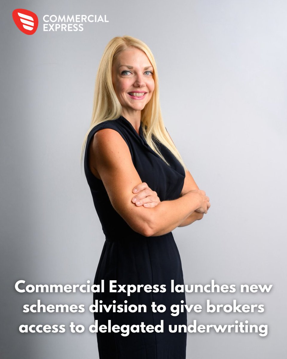 CommercialExp's tweet photo. Commercial Express launches a delegated authority schemes division led by Nicki Crabb, offering brokers specialist underwriting and market access. Focused on niche opportunities, it extends authority to support new schemes. 

Read more: https://t.co/pod7zxMFn5 https://t.co/TJpgmAlJNX
