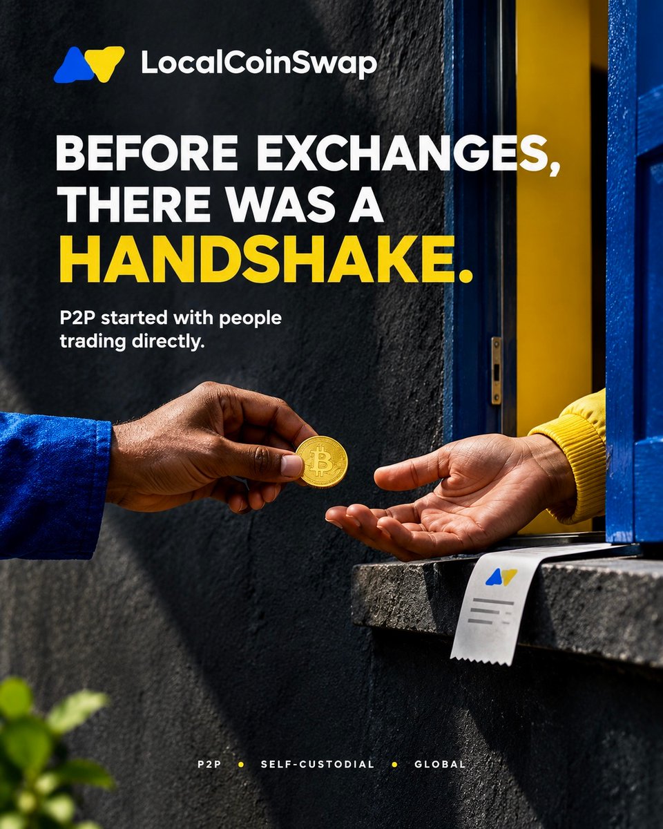 LCS_AFRICA's tweet photo. Before exchanges, there was trust. 🤝

P2P just made it digital. 🌍💛💙

Trade directly. Stay in control. #LocalCoinSwap #P2P #YourCrypto #GM https://t.co/qssK4XvOy2