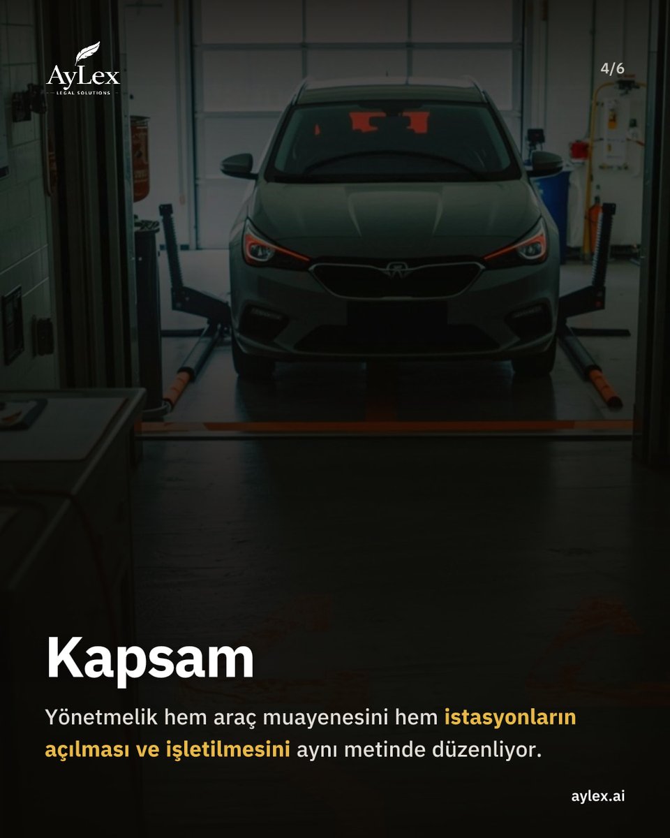 AyLexHukuk's tweet photo. Araç muayenesi yönetmeliği değişti: kapsam yalnız muayene anı değil; istasyonların açılması ve işletilmesi de aynı yönetmelikte.

9 Ekim 2026 tarihli ve 33395 sayılı Resmi Gazete.

#aracMuayenesi #resmiGazete https://t.co/2s5PhMrpDt