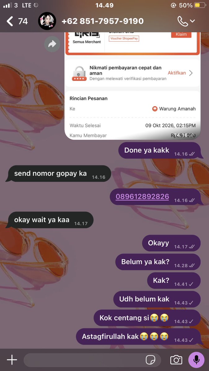 fairyyytails's tweet photo. Penipu !!!!

PENIPU CONVERT ati atii, abis di tf gua di blokir. Semoga diare 7 turunan lu @/kedaiiole #zonauang #zonajajan #zonaduit  #zonabelanja 

Ini wa nya ya +6285179579190
 https://t.co/FRkFuzxUSU https://t.co/GuNacQDTQx