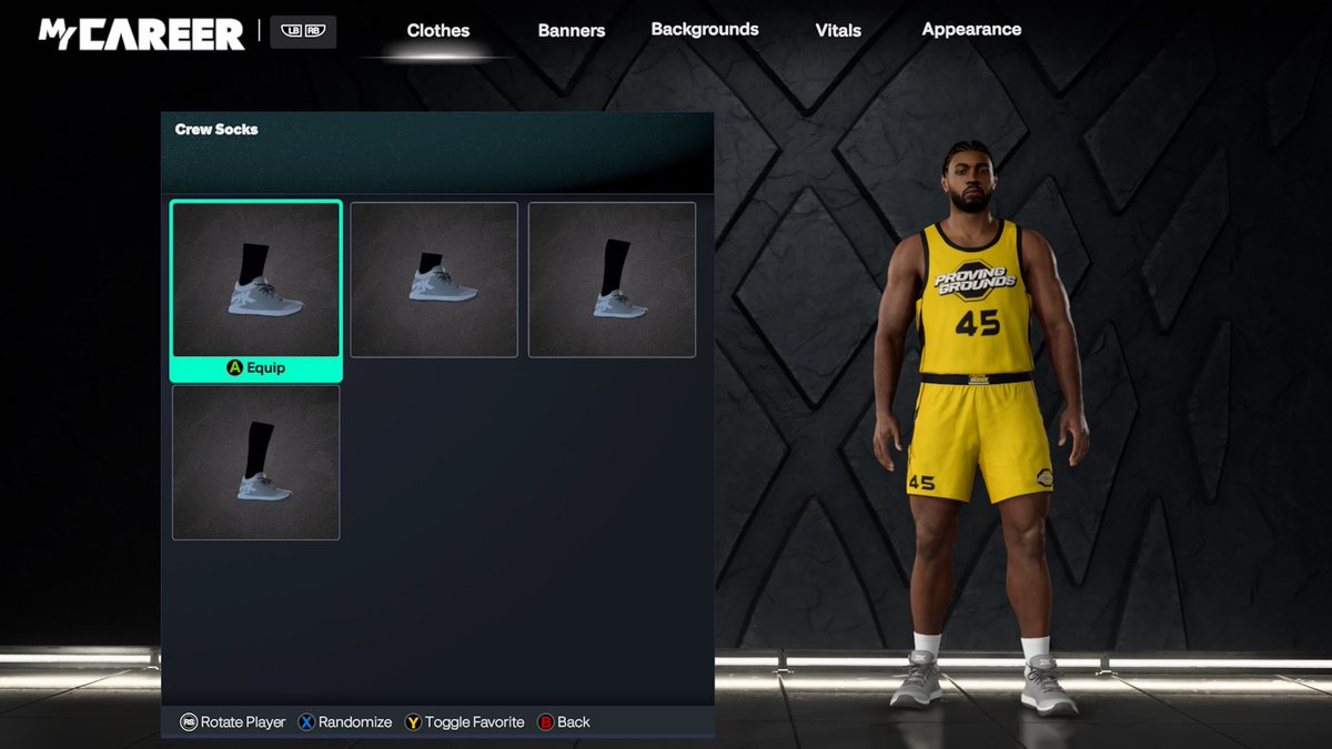 4_kjones's tweet photo. We are STILL missing the Tall Mid Scrunched Socks option in online game modes such as THE REC and Casual Corner and Proving Grounds. The Tall Mid Scrunched Socks option is only available in white in The City and in both white and black in MyCareer. https://t.co/fwmPKoW2Dv