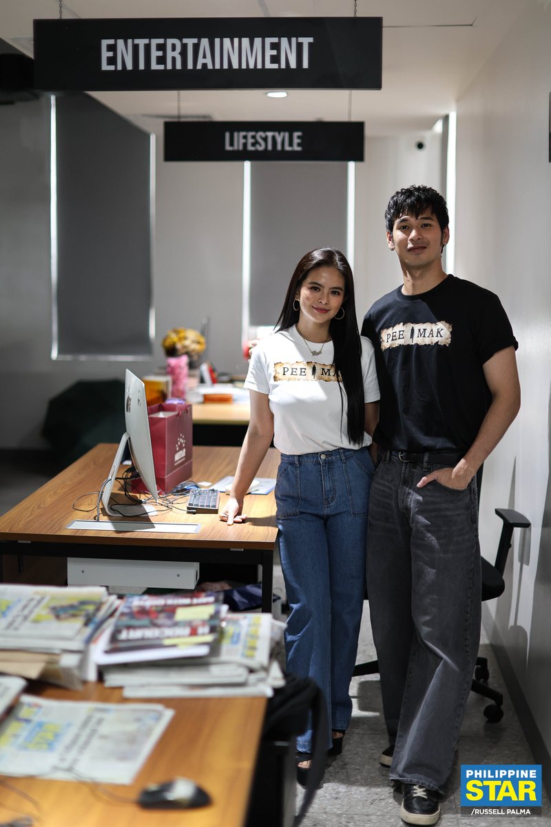 PhilippineStar's tweet photo. MAY NAGMULTO SA STAR OFFICE! 🫣👻

Wilbert Ross and Bea Binene dropped by The Philippine STAR office in Sucat, Parañaque, ahead of the premiere of their much-anticipated film, “Pee Mak."

The Philippine adaptation of the hit Thai blockbuster premieres in cinemas nationwide on October 14, 2026. 

Watch their Real Talk interview with Nathalie Tomada and a fun interview coming soon on The Philippine STAR’s YouTube channel! 🎬