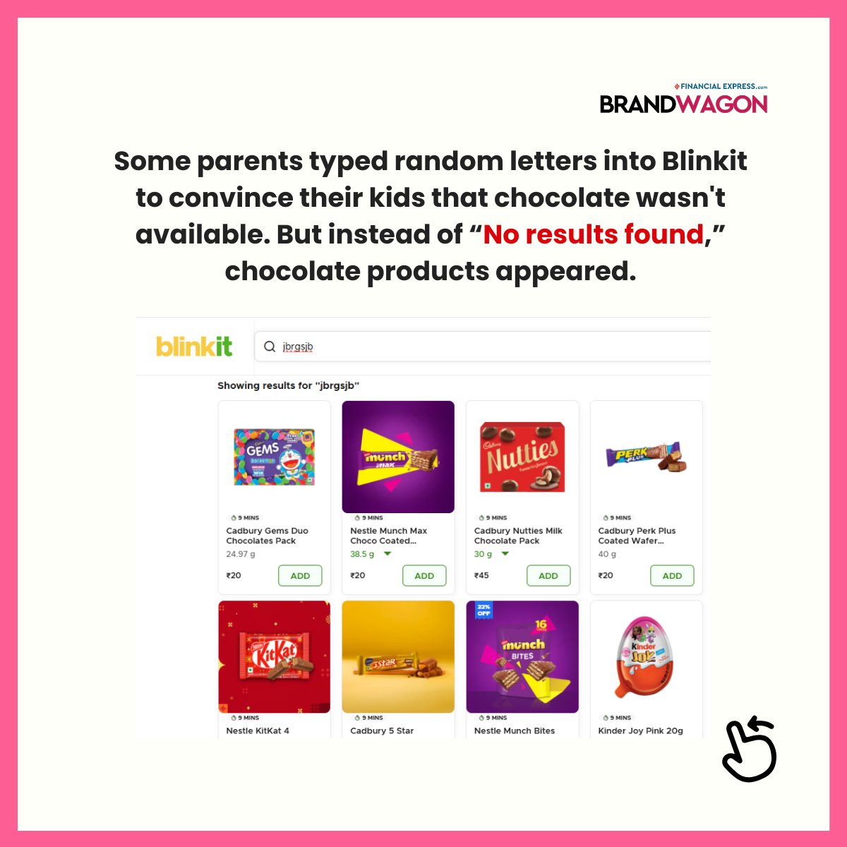 FEBrandWagon's tweet photo. What happens when typing gibberish into a search bar brings up chocolate instead of “No results found”?

The opportunity for brands lies in building product recall and preference among consumers who influence the purchase, even when they aren’t the ones paying for it. https://t.co/5kiGamUyax