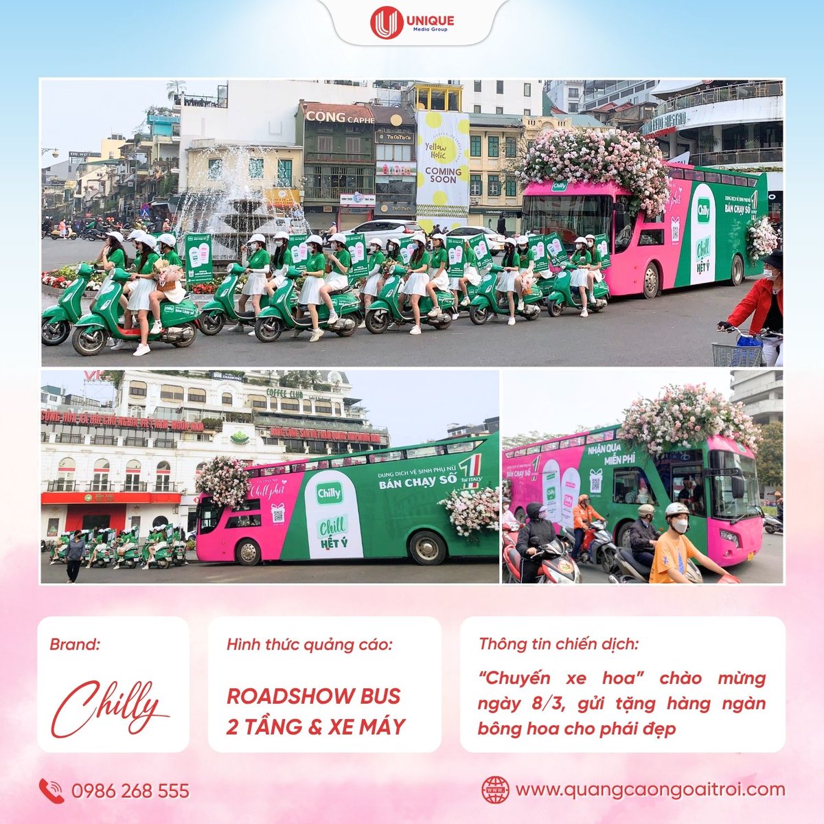 UniqueOOH's tweet photo. TOP NHỮNG CHIẾN DỊCH ROADSHOW ĐẬM CHẤT “NÀNG THƠ” ĐÁNG THAM KHẢO CHO DỊP 20/10
#UniqueOOH #UniqueWorkHard #OOH #DOOH #quangcaongoaitroiUnique #Roadshowquangcao #NgayPhunuVietNam #Ngay20thang10 https://t.co/spMfkYaZcV