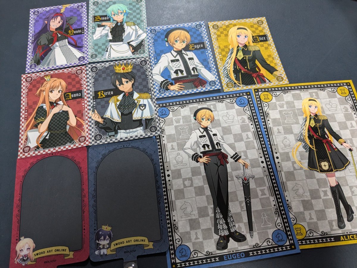 tsurumomomo's tweet photo. カラ鉄さんと、アニメイトさんと、ソフマップさんでSAOざんまい(* ´ー`)
たいへんよくできましたステッカー、秋葉原店頭では在庫あって、7人揃えられた。 https://t.co/KOkRLUDPXl