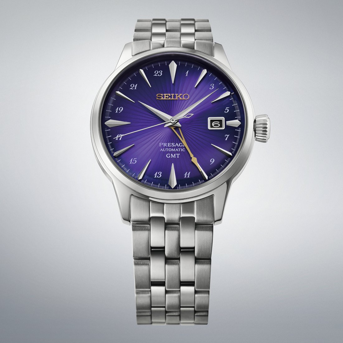 herhafta1saat's tweet photo. Seiko, 145. yılını Edo moru rengi kokteyliyle kutluyor. 🍸

İnanır mısınız, bu kadar özel bir modelde bile hardlex mineral cam var :) https://t.co/DCFISjqef1