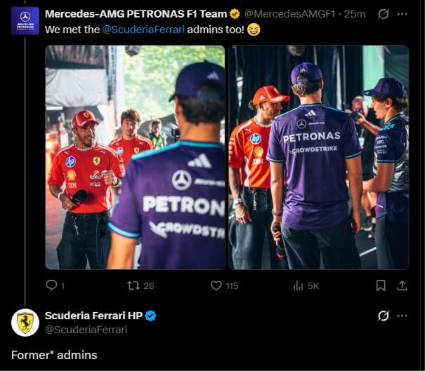 leclercsletters's tweet photo. ferrari making sure everyone knows theyre fired https://t.co/twaJdJjbSf