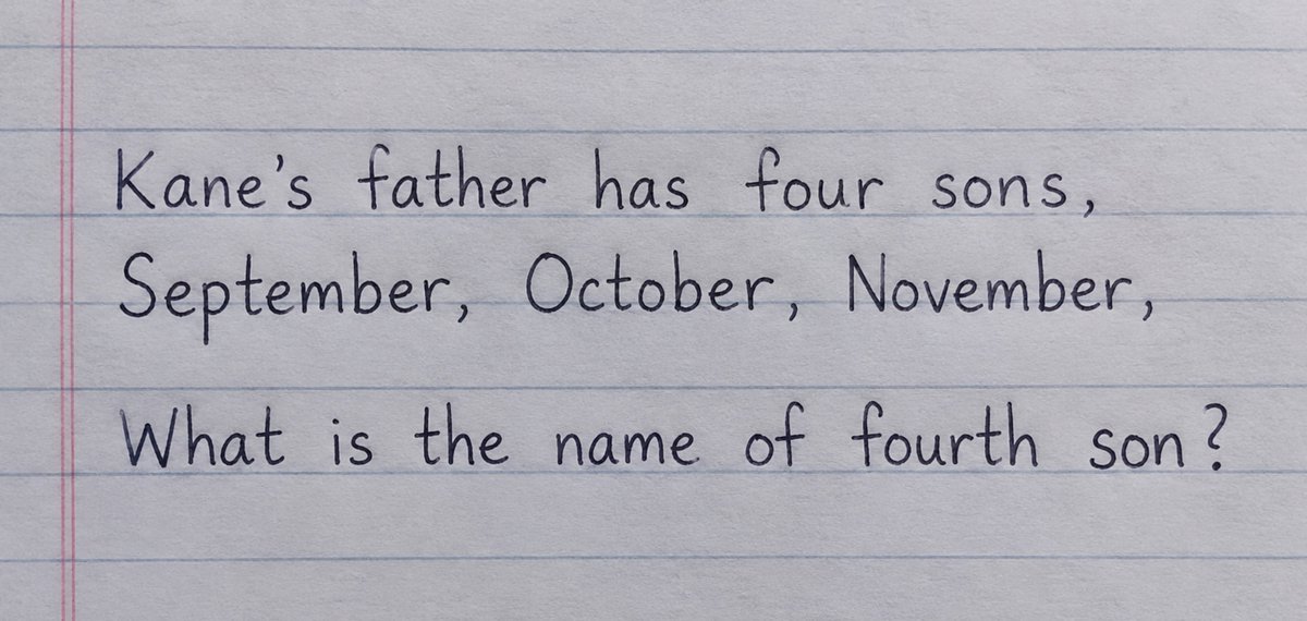 Flora_301's tweet photo. What is the name of a fourth son? https://t.co/AtpeXVGynO