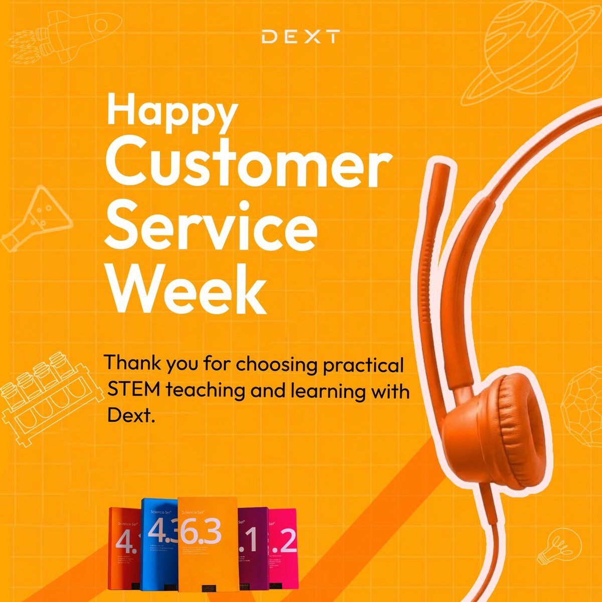 Dext_Tech's tweet photo. We appreciate your continued support in helping us spark curiosity, inspire problem-solvers, and make learning practical. 

#DextTech
#HappyCustomerServiceWeek
#STEMInEveryClassroom
#STEMEducation
#practicalLearning https://t.co/Y6gBcWuAm9