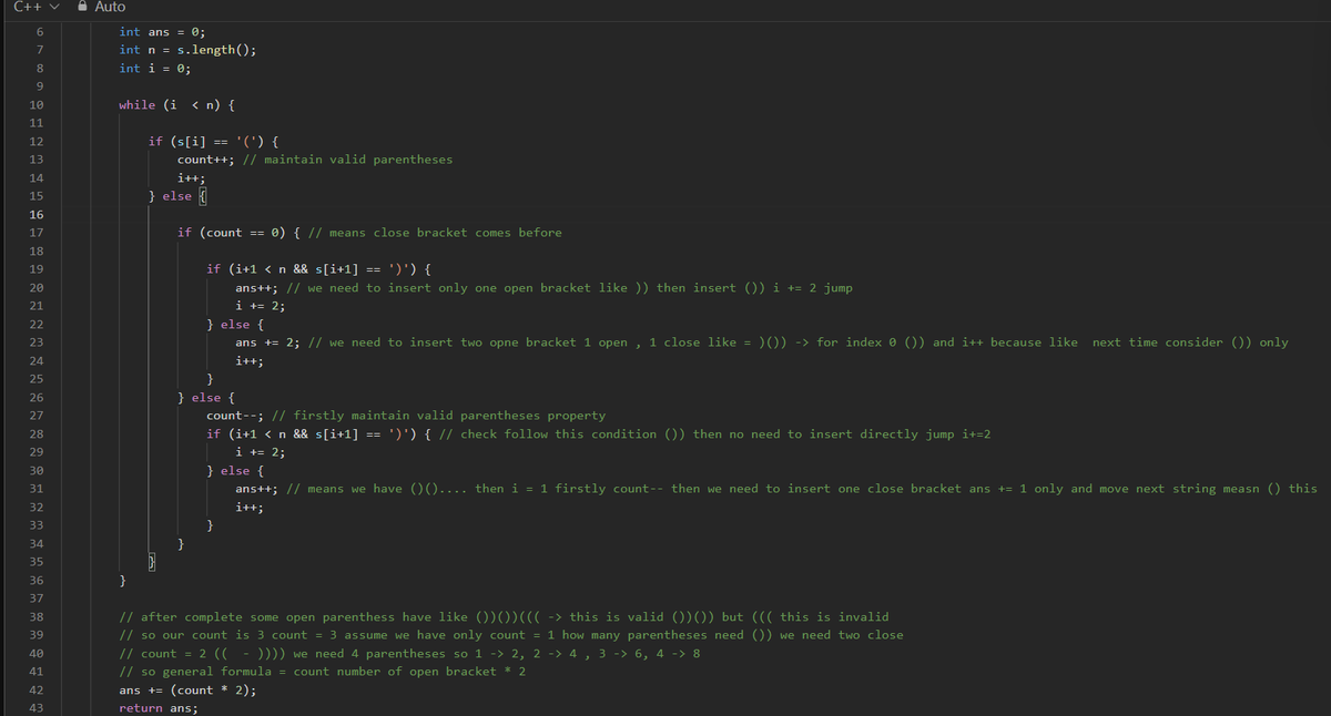 Jatin_lifo82's tweet photo. 🌟Day 622👨💻.
Solve @geeksforgeeks || @LeetCode
POTD Cpp⚡
Question LC. 1541. Minimum Insertions to Balance a Parentheses String Medium✅.
Question GFG. Minimum Operations to Reach n Easy.
#geeksforgeeks #leetcode #DSA #POTD
@LeetCode @geeksforgeeks #CPP26 #CodingChallenge https://t.co/ZeeeOAiF9R