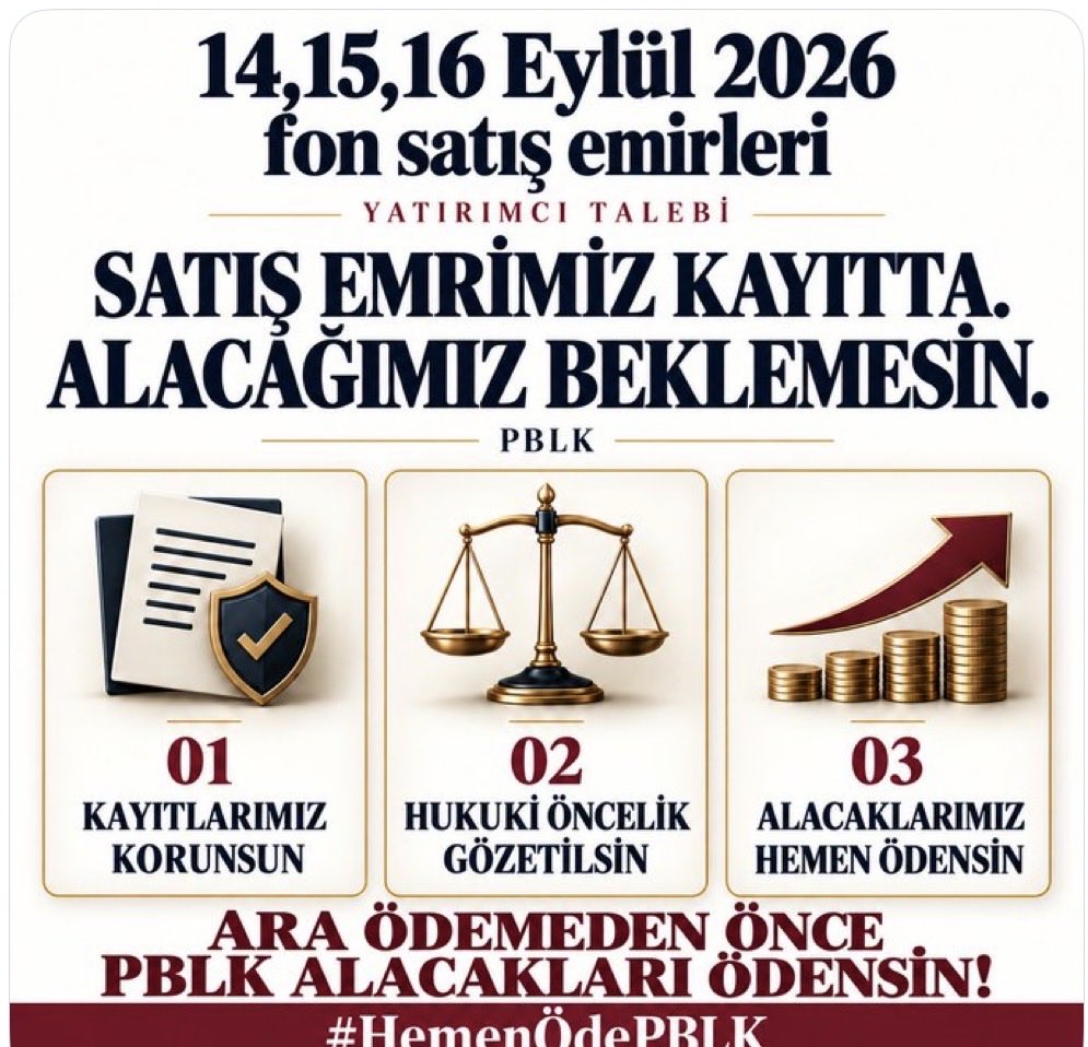 TubaErgun18's tweet photo. Pblk yasal haktır..! 🟢
Satış emri verenler FON ALACAKLISIDIR..!🟢
Yetkililerden ödemelerimizi bekliyoruz 🔴
#ÖncePBLKSonraAraÖdeme https://t.co/30bp0CTJOO