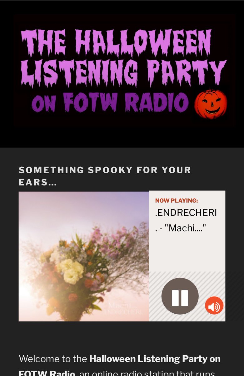 doua53117's tweet photo. 🇦🇺📻 Australian Radio
#HalloweenRadio🎃
@fotwradio 

Thank you for playing “Machiꓸꓸꓸꓸ” by .ENDRECHERI. 💜🎶
So happy to hear Tsuyoshi’s music 
on the air! 🥹✨

Sending love from Japan 🇯🇵💜 https://t.co/QPdBwJ6OdG