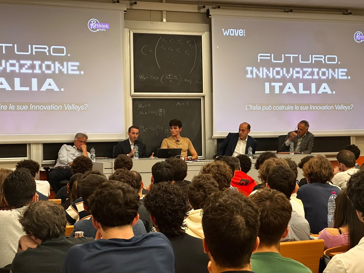 XErmete's tweet photo. Due giorni intensi e ricchi di incontri per @micheleboldrin e i dirigenti di @ora_italia @AndreaSavi3, @CarmeloAbate7 e @RiccSandretto a Torino.

📍Mercoledì 7
Interessante dibattito organizzato dall'associazione Mind the Action per il side event della Wave by Vento (ex Tech Week), alla Fondazione Sandretto Re Rebaudengo.

Nel pomeriggio il workshop "Capital, Startups and Community. The Next Generation of Founders and Investors at Work", con Carmelo Abate, Lorenzo Milano, Alessio Primo Gavinelli e Rocío Pillado, moderato da Riccardo Sandretto 

A seguire "Bet on Italy: startup, venture capital e la sfida della crescita", con Luca Foresti, Lisa di Selvo, Michele Boldrin, Andrea Savi, Giorgio Ciron, Gianluca Dettori e Francesco Cerruti, moderato da Giovanni Iozzia. Un confronto concreto su come far crescere l'ecosistema italiano dell'innovazione e su cosa serva per trattenere capitali e talenti.

📍Giovedì 8
Al Politecnico di Torino, con ReThink, ci siamo chiesti: "L'Italia può costruire le sue Innovation Valleys?". Ne abbiamo parlato con @MarcoCantamessa , Luciano Belviso e Michele Boldrin, con la moderazione di Andrea Savi. 

In serata, all'Educatorio della Provvidenza, l'incontro di @ora_italia Piemonte con il Segretario, moderato da Riccardo Sandretto: "Dove ci collochiamo?"

Grazie a tutte e tutti i partecipanti, ai relatori e a chi ha organizzato. Si continua!