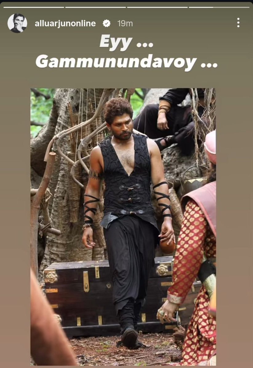TheCineGossips's tweet photo. Eyyy Gammunundavoyyy #AA23

#AlluArjun subtle punch! https://t.co/OrWnWho4kv