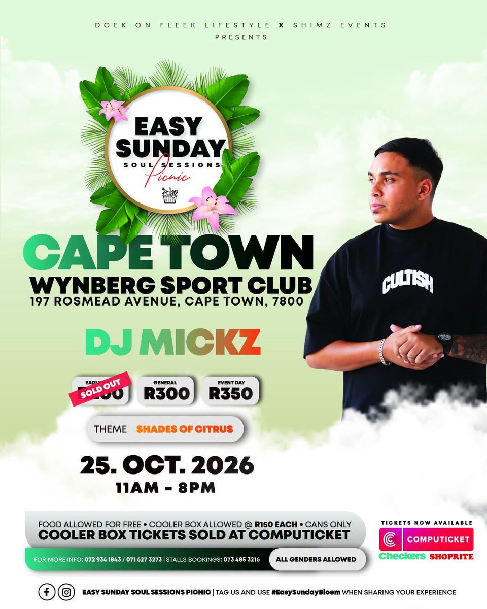Computicket's tweet photo. 🧺☀️ CAPE TOWN, ARE WE STILL ON?A picnic sounds peaceful… until the speakers get switched on. 😂
Tag the ONE person you're dragging along! 👇🏾
🔗 https://t.co/NLONna8SIQ
📍 Cape Town
🗓️ 25 Oct
💰 From R300
#EasySunday #Picnic #Soul #CapeTown #WesternCape #PicnicSA #Computicket https://t.co/KOpEIZBsyU