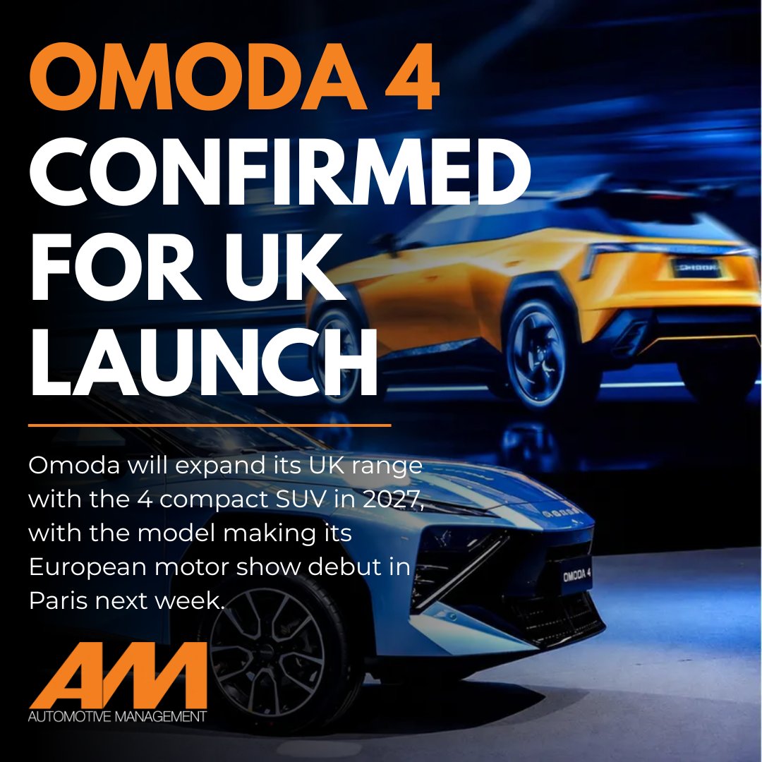 AMchatter's tweet photo. The new Omoda 4 will join the Omoda 5 in UK showrooms in 2027, targeting younger, technology-focused buyers. It was shown with a full hybrid powertrain at its global debut at Auto China earlier this year.
https://t.co/ZMpG5e0grk https://t.co/UI0Jqrdmpy