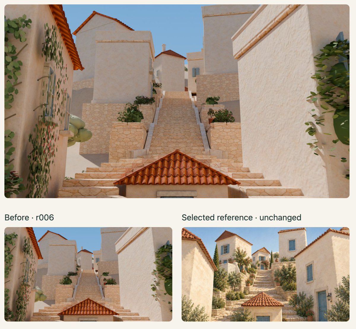 sam6ck's tweet photo. @KpBuildsTech Not really. But after this issue I add rules to check road and door access in blockout stage to the workflow. Before that, this small corner is not included in my capture view which  maybe evaluate by agent to be a  unimportant thing (which the middle  house only show a roof) https://t.co/Vllq8JBEHf