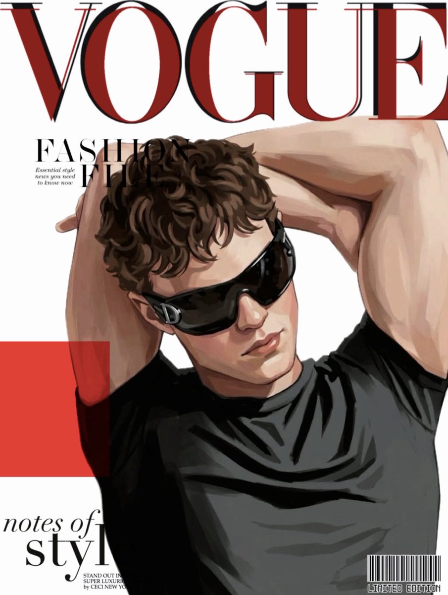ashesnlilies's tweet photo. finn bennett vogue cover style art 𓏲ּ𝄢 https://t.co/J0fcaXahHj
