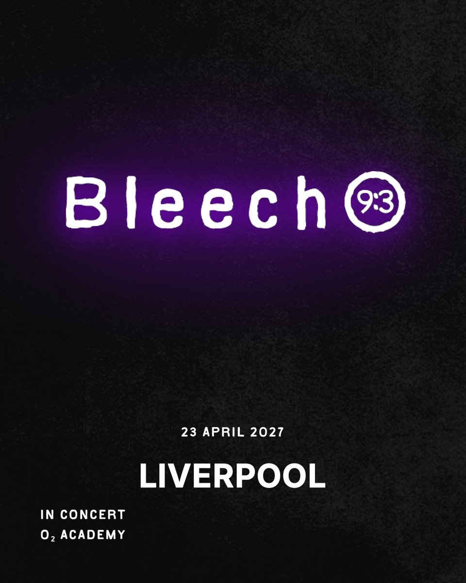 O2AcademyLpool's tweet photo. Dublin born, London based Bleech 9:3 are the band of the moment! Coming to O2 Academy Liverpool Fri 23 Apr with their iconic 90s infused heavy alt-grunge sound! You don't want to miss this 🤩

On sale now https://t.co/eC5dutEW9M https://t.co/aA0GeInJp8