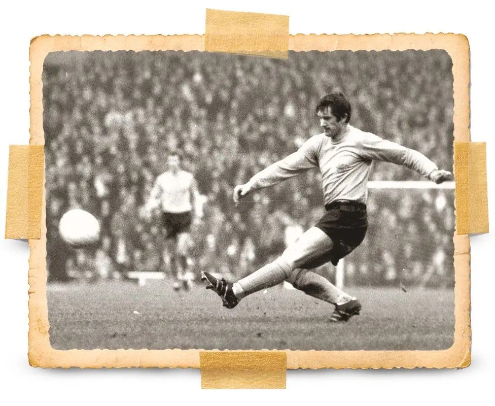 Footyorigin's tweet photo. ALL TROPHIES WON BEFORE THIS NEED TO BE TAKEN AWAY ❌

Before the shootout, drawn ties were a coin toss or a replay.
That ended at Boothferry Park on 5 August 1970.

Hull City 1–1 Manchester United, Watney Cup. First competitive penalty shootout.

George Best scored the first one. Denis Law was the first to miss. Hull keeper Ian McKechnie made the save, then stepped up himself and smashed his kick against the bar.

United won 4–3. The whole ritual starts there.

Politics must have decided winners before penalties👎 
#FootyOrigin