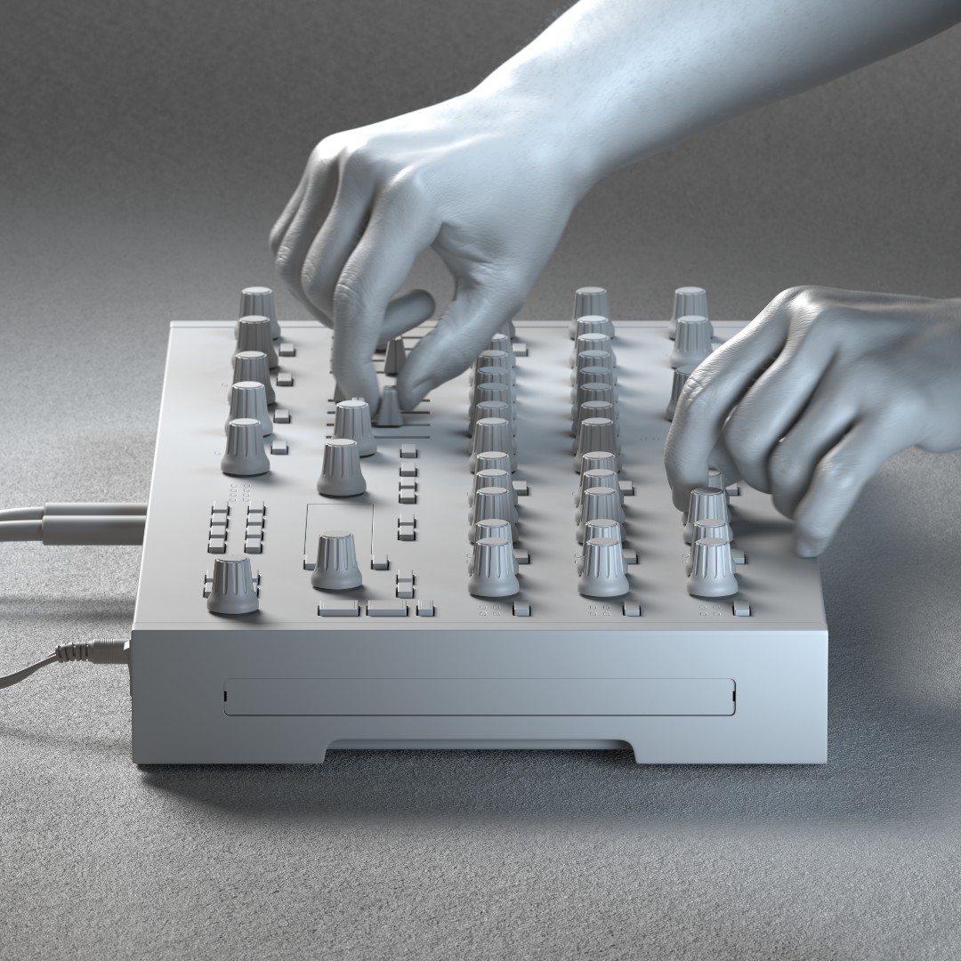 maxonredshift's tweet photo. Personal rendering exploration of a Novation Peak synth by Mikael Eidenberg (@meidenberg) using #Cinema4D + #Redshift. 🎶🎵 https://t.co/ADgB6RkKW9