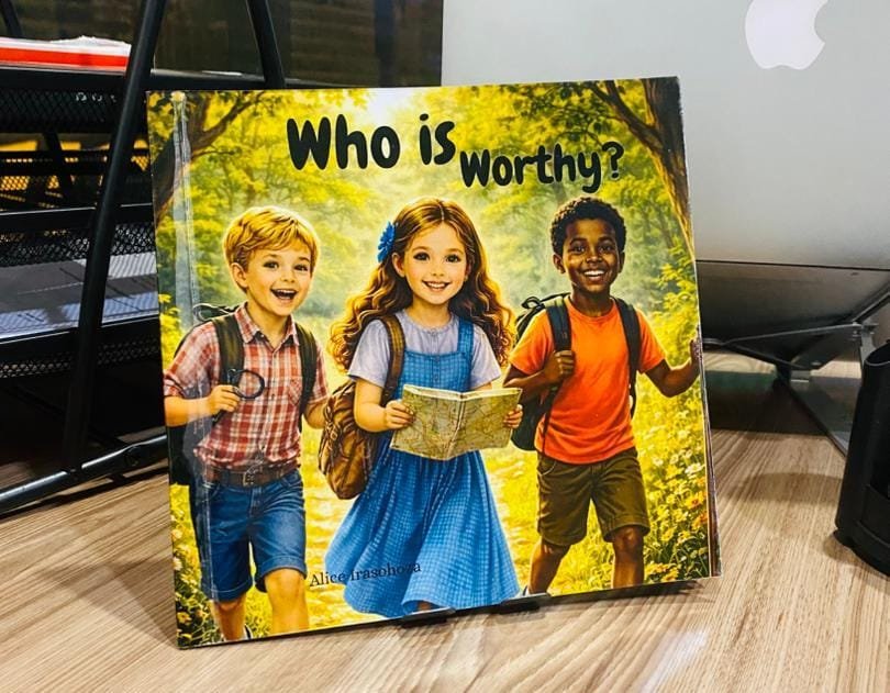 TimLizBooks's tweet photo. Who is worthy above all? 🌍📖

Meet Ni nde ukwiriye? — Who Is Worthy? — Qui est digne ?

Available in Kinyarwanda, English, and French! 

Inspired by Revelation 5:12, this book points children to the One who alone is worthy of all honor, glory, might and praise: Jesus Christ! https://t.co/Ugzk6hIvUd
