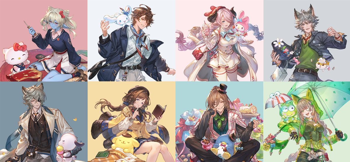 meganezumi_gbf's tweet photo. 前回(2023年)とほとんどの面子が入れ替わる中、シナモロール＆サンダルフォンのコンビのみ続投。
担当者の「サンダルフォンのコラボ相手は絶対シナモロール」という強い意志を感じる… https://t.co/t8xIBFSJbp