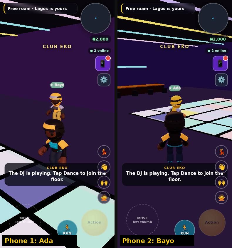 PowerExchange3's tweet photo. One Chance is now a full 3D Lagos city game. Drive danfos, fly from Murtala Muhammed, link up with friends at Club Eko, send naira, post selfies to your Status, and survive the streets.

Play free on your phone: https://t.co/9IDKcCPRTS https://t.co/wOkn6DPCuR