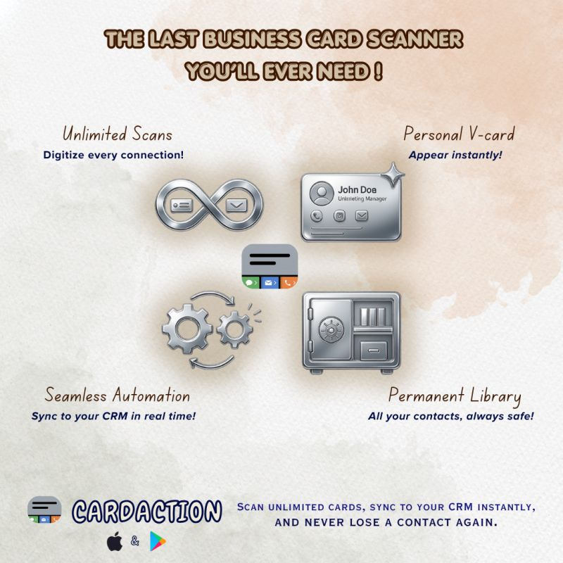 _meowtaphor's tweet photo. @arexobcd CardAction— Preventing millions of business cards from dying in your drawer 😉
Once you install CardAction, u don't carry cards, you scan them! https://t.co/RZp3j2nqpg