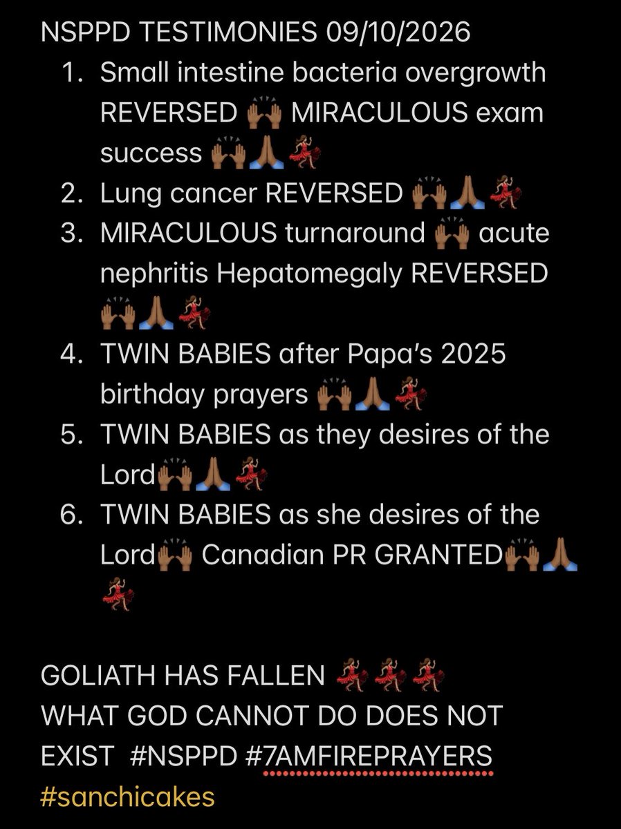 Sanchicakes's tweet photo. GOLIATH HAS FALLEN 💃🏽💃🏽💃🏽
WHAT GOD CANNOT DO DOES NOT EXIST  #NSPPD #7AMFIREPRAYERS #sanchicakes https://t.co/93qBlWb4Dg