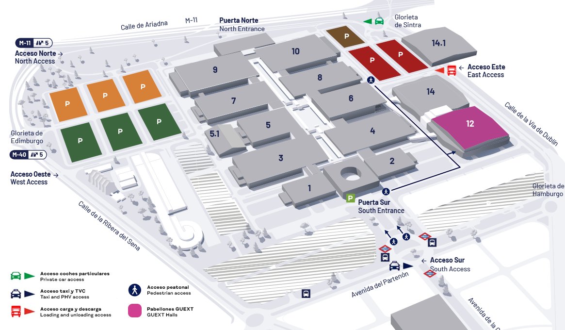 IFEMA's tweet photo. ¿Vienes a @GUEXT_? ¡Prepara tu visita y planifica cómo llegar a IFEMA MADRID! 🗺️

🚇 Metro L8, Feria de Madrid
🚌 Buses 73, 112, 122 y 828

🅿️ Si vienes en coche, hay plazas limitadas.

Consulta los accesos y llega a #GUEXT2026 sin contratiempos.

# Sientelainspiracion https://t.co/RlptO3i02U