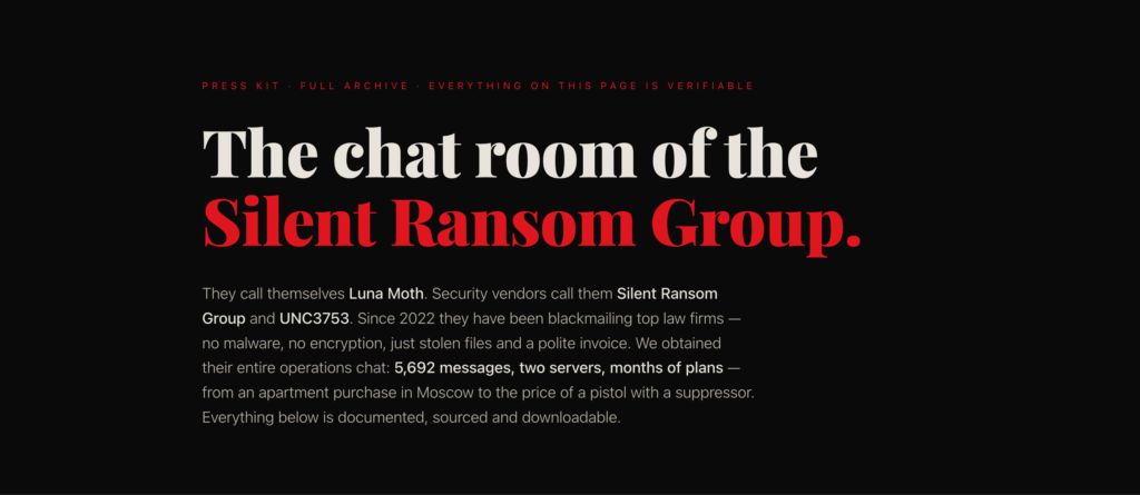 nuke86's tweet photo. Silent Ransom Group: il leak interno racconta un’estorsione da 207 milioni di dollari senza cifrare i file
il blog: https://t.co/DDVRtg6tV6

#cybersecurity #chatleak #cybercrime #leaks #lunamoth #ransomware #srg
💬 Il forum: https://t.co/D8wvYjfhTx https://t.co/A0zXPH0a3N