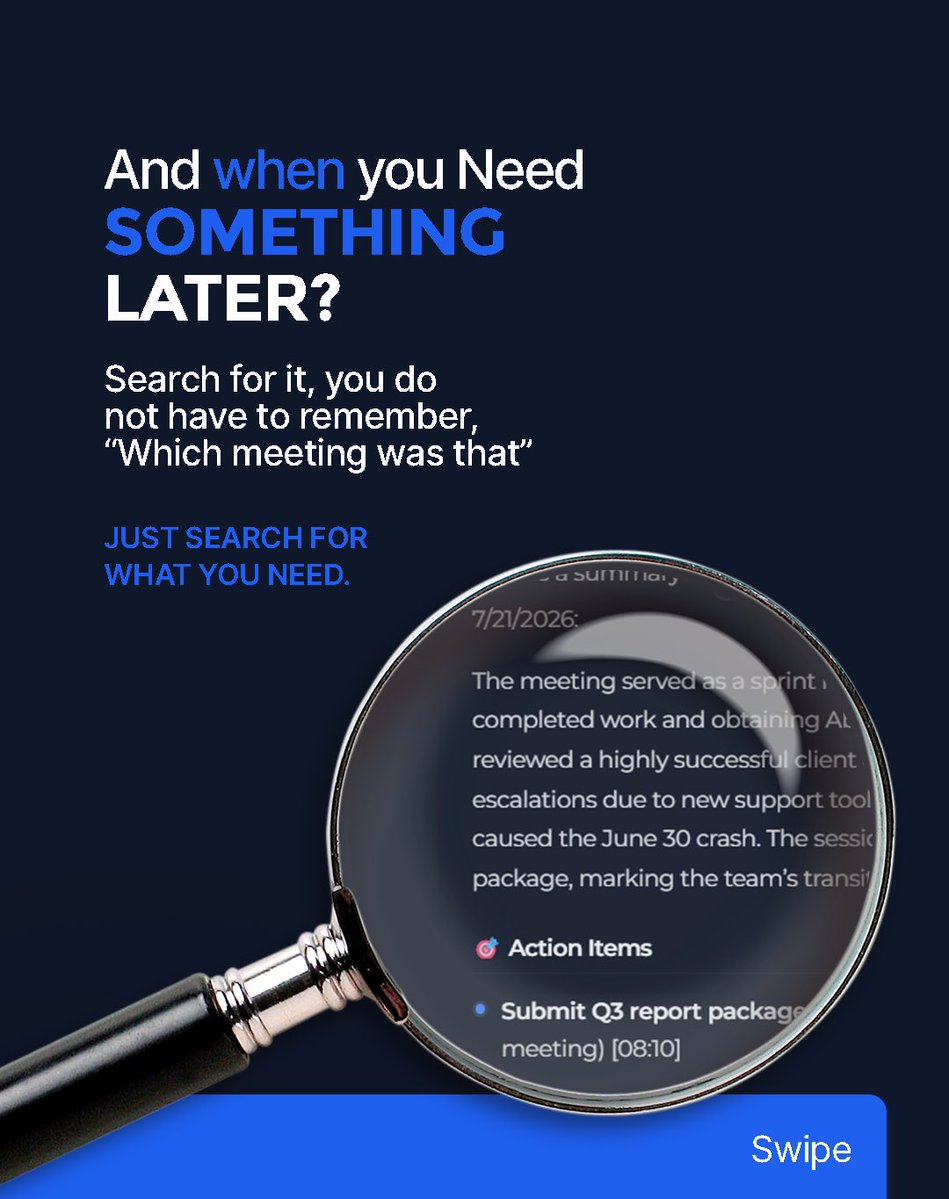 memordesk's tweet photo. Need something from an old meeting?
Search for it. Or ask Kojo.
MemorDesk helps you find what happened in your meetings whenever you need it.
Try it free: https://t.co/K5eHbEiUAF
#MemorDesk #MeetingAI #AIProductivity https://t.co/ucIAkdfVbB
