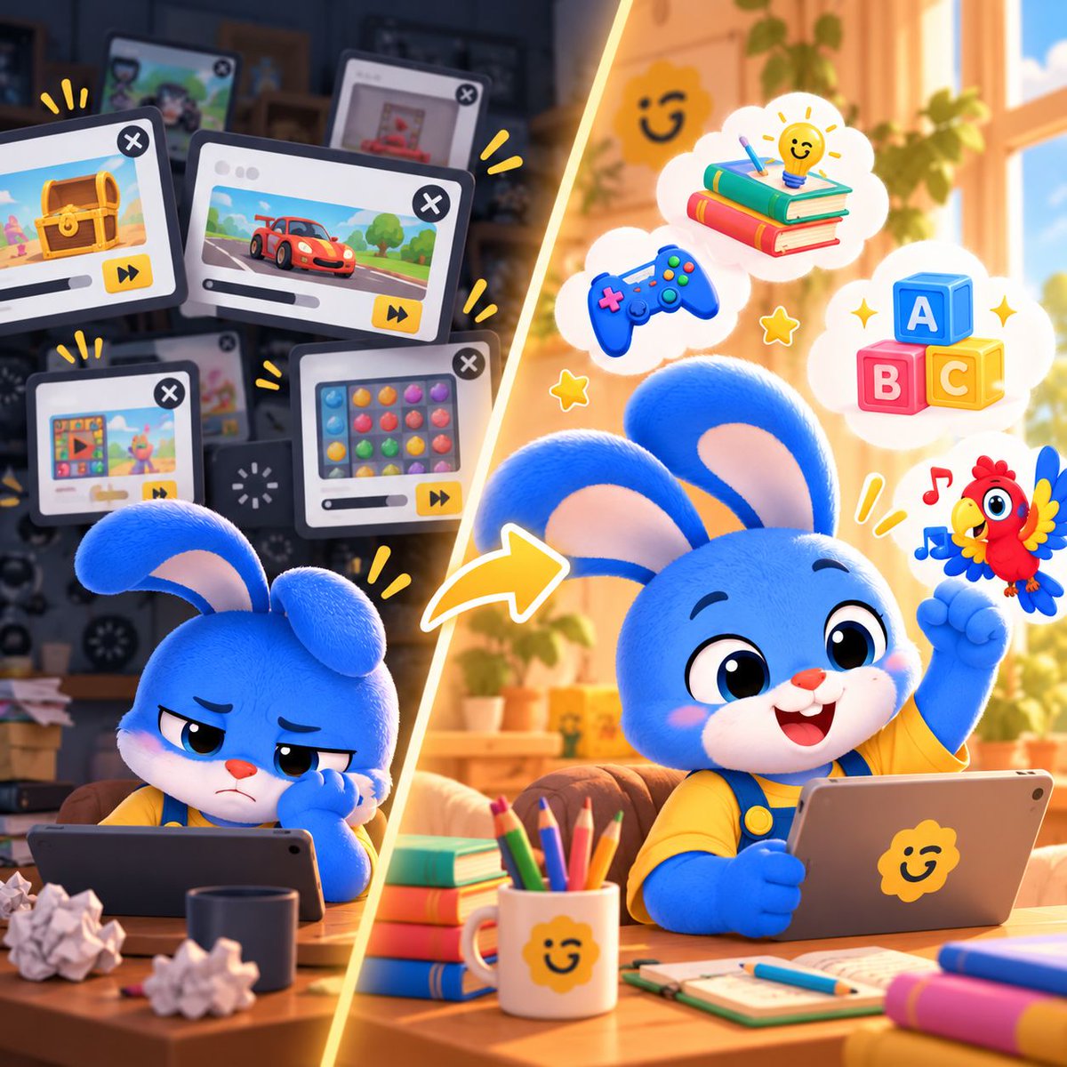 GiggleMascotBNB's tweet photo. Ever notice how “free” apps don’t always feel free? 👀

You’re learning, playing, having fun… then suddenly: “Watch this 30-second ad to continue.” 😩📱

@GiggleAcademy keeps the focus where it belongs:

❌ No ads
❌ No paywall for core courses
📚 Learn
🎮 Play
🌍 Explore

No interruptions. No distractions. Just free education. 💛